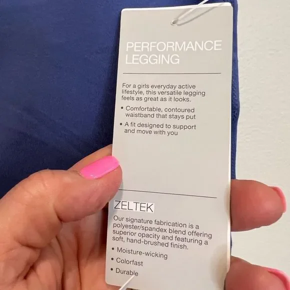 Zella Girl’s Leggings Blue Marlin - Picture 4 of 8